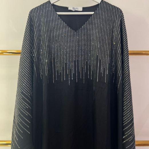 Diamond Glow Black Kaftan