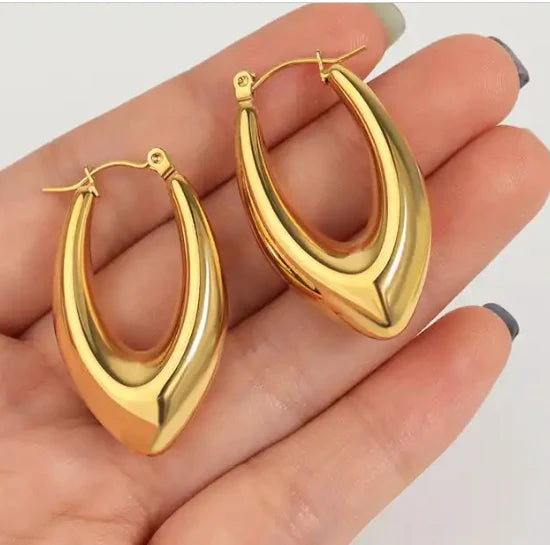 Gold-Plated Hoop Earrings