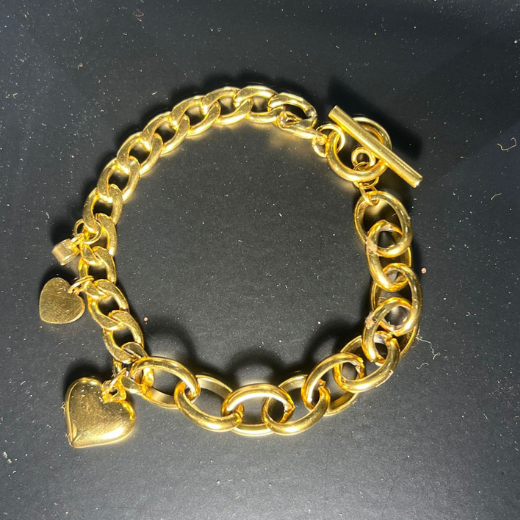 Golden Heart Chain Bracelet